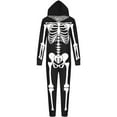 thumbnail image 5 of Vividxx Family Matching Halloween Onesie Pajamas Womens Halloween Parent Child Outfit White Skeleton Hooded Zipper Home Jumpsuit For Mom Party, 5 of 6