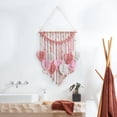 thumbnail image 2 of Macrame Wall Hanging Leaves Boho Wall Decor, Handmade Yarn Woven Wall Art Leaf Tapestry for Bedroom, Living Room, Hotel, 2 of 4