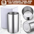 thumbnail image 2 of 6 Pack Wine Chiller Bucket Wine Bottles Cooler Bulk, Stainless Steel Double Wall Insulated Champagne Ice Bucket for Parties,Fits for 750 ml Bottles(Silver), 2 of 7