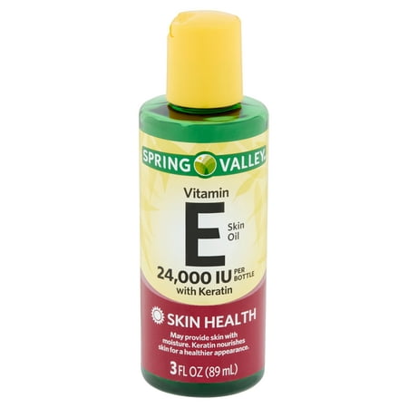 Spring Valley Vitamin E Skin Oil with Keratin, 24,000 IU, 3 fl (Best Oil For Skin Repair)