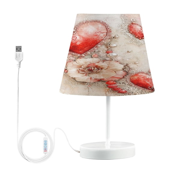 BZSMCE Table Lamp Creative Valentines Day Printing Simple Pattern Night Light