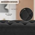 thumbnail image 5 of BOBOKY Modern Ottoman Bench, Upholstered Boucle Footrest for Living Room with Gold Metal Legs, Ivory Padded Seat Storage Bench, Compact Entryway Bedroom Stool,16"D x 45"W x 17"H,Black, 5 of 18