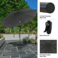 thumbnail image 3 of Pure Garden 10FT Patio Umbrella with Auto Tilt and Vented Canopy (Gray), 3 of 7