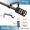 thumbnail image 3 of Urbanest 3/4" Diameter Coil Drapery Rod, 84" to 120", Bronze, 3 of 6