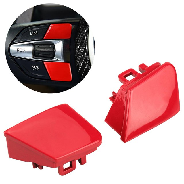 Pair of M1 M2 Car Steering Wheel Mode Shift Buttons for M3 M4 F80 F82 F83 Red