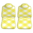 thumbnail image 5 of ZICANCN Car Seat Covers Front Seats Only, Gingham Yellow Background Automotive Seat Covers Protectors for Cars Trucks Suv 2 Pack, 5 of 8