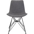 thumbnail image 3 of Armen Living LCPLCHBLCH Palmetto Dining Chair, Charcoal, 3 of 7