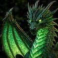 thumbnail image 6 of Glowing Emerald Green Dragon Solar Landscape Stake Light, Medieval Fantasy Guardian Dragon Resin Statue, Weatherproof Outdoor Light for Halloween Autumn Party Yard Path Display, 6 of 9