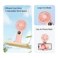 thumbnail image 2 of TFixol V12 Pro Portable Desk Fan with 5 Speed Settings, USB/Battery Dual Power, Digital Display, Low Noise, Detachable Cover, Built-in Lithium Battery, White/Blue/Pink Options, 2 of 6