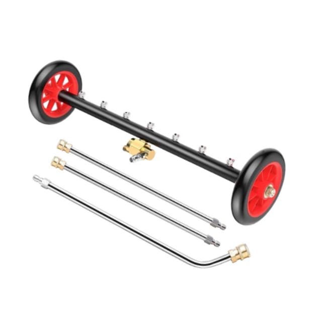 Terraxo Nettoyeur Haute Pression pour Châssis avec Acier Résistant à l'Usure, action de Nettoyage Puissante, Tiges d'Extension Incluses, Roues à Connexion Rapide Adaptées pour l'Entretien des Véhicules, Style de surface Extérieure