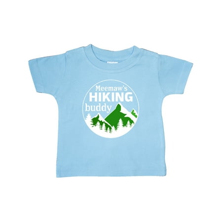 

Inktastic Meemaw s Hiking Buddy with Mountains and Trees Gift Baby Boy or Baby Girl T-Shirt