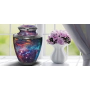 Commemorative Cremation Urns Cosmic Galaxy Metal Urn Large for Human Ashes