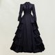 thumbnail image 3 of Vestidos de Fiesta Elegantes vintage negro con cuello vuelto traje informal de vacaciones para mujer Cgtredaw Negro T XS para Mujer, 3 of 7