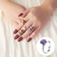 thumbnail image 5 of Anillos de piedra de cristal, joyería, cristal irregular, decoración navideña sencilla, trabajo Púrpura, 5 of 8