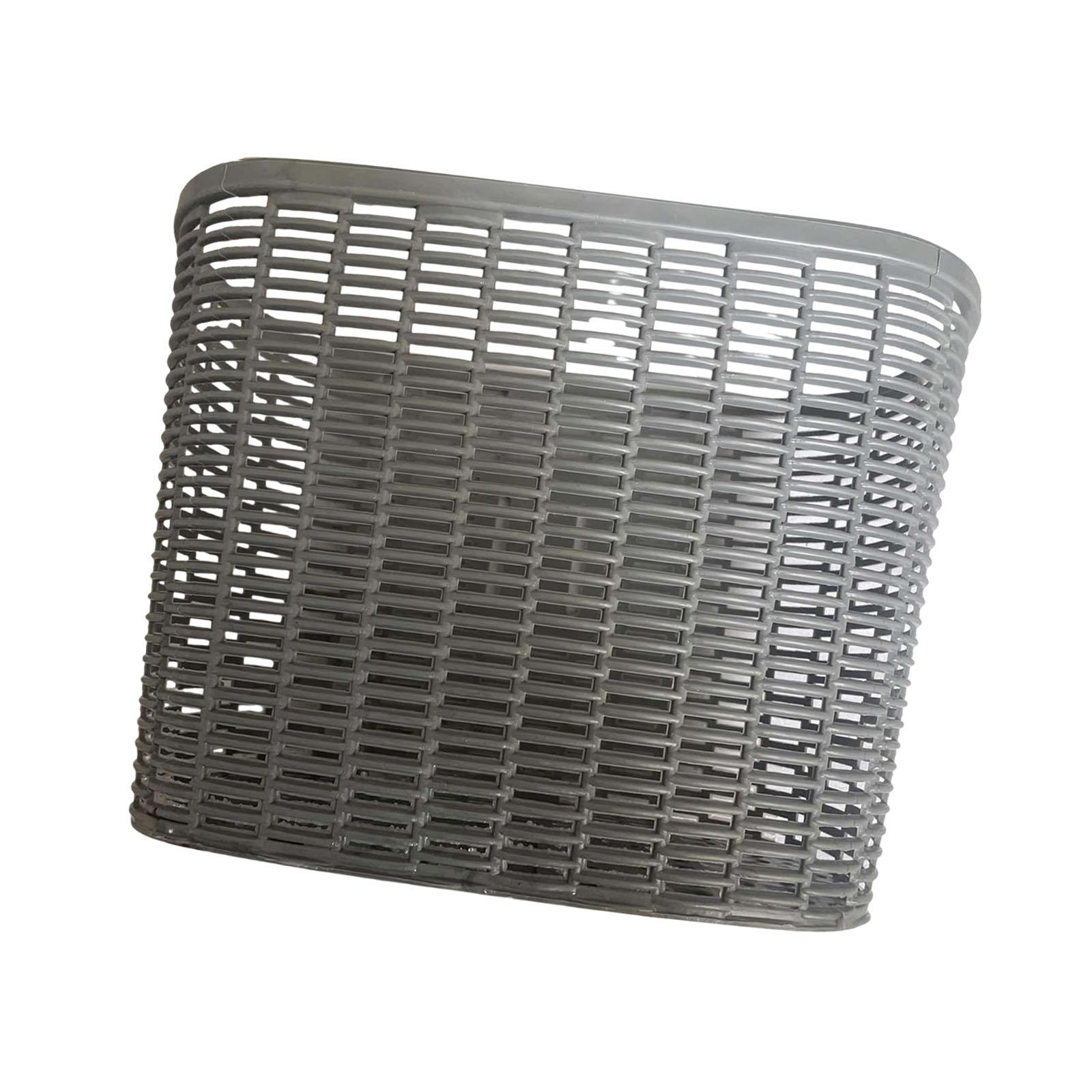 DimyFew Basket Front Detachable Bike Accessories Retro Style Imitation Rattan Most Adult grey