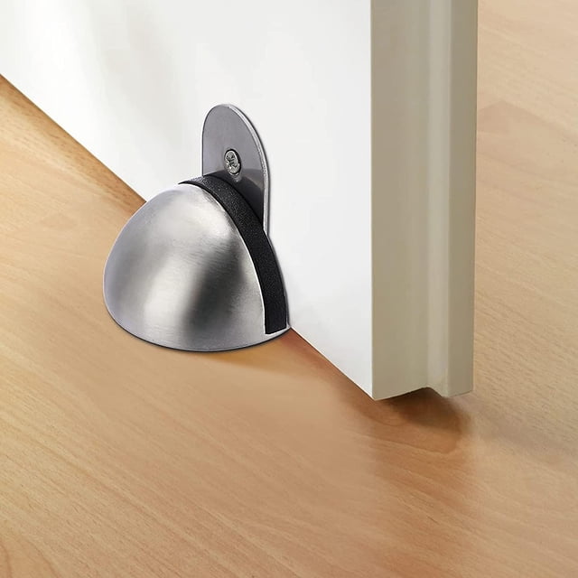 Mini topes de puerta magnéticos adhesivos/soporte de puerta montado en la pared sin necesidad de taladro Tope de puerta de acero inoxidable (3 uds) ShuxiuWang 8390613682581