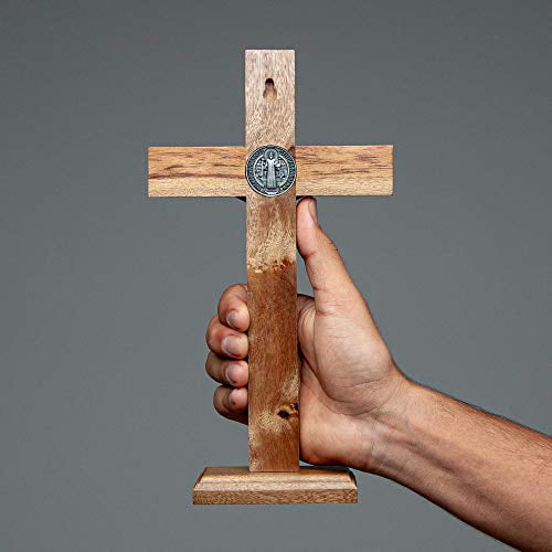 5 inch - Onyx Intercession Wall and Table Wood Cross Crucifix