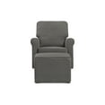 DaVinci Maya Swivel Glider and Ottoman in Dark Grey