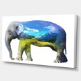 thumbnail image 2 of Illustration Double Exposition d'Éléphant - Grande Impression sur Toile d'Art Animalier, 2 of 4