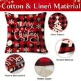 thumbnail image 7 of AUQ Christmas Pillow Covers 16X16 Set of 2 Christmas Decorations Linen Red Pillowcase Winter Elk Deer Christmas Throw Pillows Christmas Holiday Decor Outdoor Cushion Covers for Couch Home Decor, 7 of 7