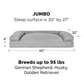 thumbnail image 3 of FurHaven Pet Products Quilted Pillow Sofa Pet Bed for Dogs & Cats - Silver Gray, Jumbo, 3 of 9