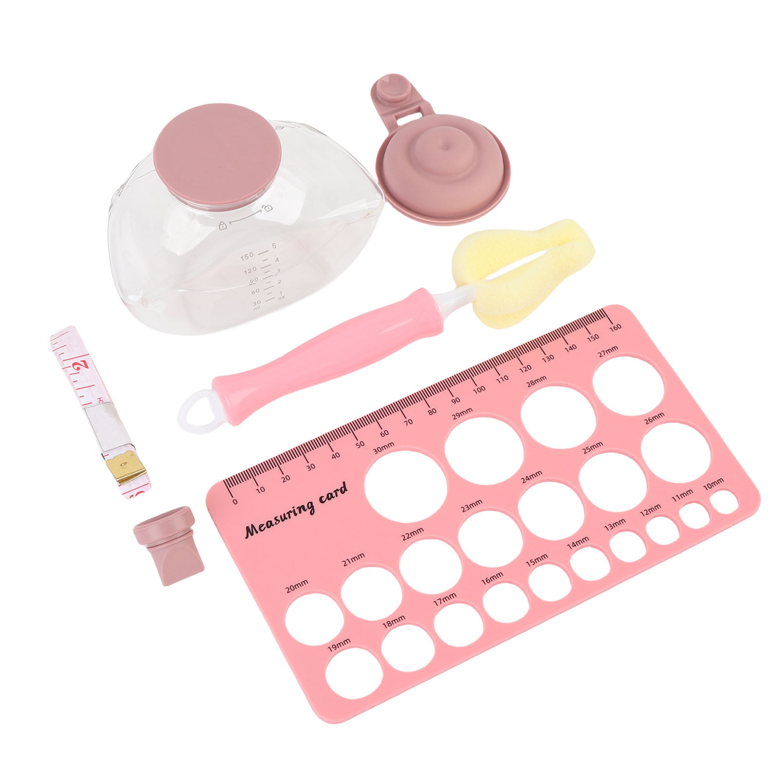 BIMZUC Wearable Breast Pump Parts Kit Compatible with Momcozy M9, Includes 150ml Breastmilk Collection Cup, Duckbill Valve, Diaphragm, Silicone Nipple Ruler, 6 Pieces (10 inches / 25.4 cm)
