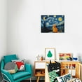 thumbnail image 4 of JANS.NO1 Van Gogh Starry Night With JANS.NO1 Cats Canvas Wall ,Night Starry Pictures Paintings Wall Decor, Animal Cats JANS.NO1 works for Bedroom Living Room Wall Decor, 4 of 7