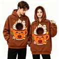 thumbnail image 4 of Pet Pouch Hoodies with Pocket Front Carry Pouch Oversized Sweatshirts for Cats Dogs Holder Christmas Hoodie with Dog Pouch Pet Pocket Sweatshirt for Women Men with Pocket, 4 of 6