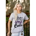 thumbnail image 3 of Crazy Cat Lady Secret of Happiness Women's Plus Size Graphic Tee Brisco Brands 5X, 3 of 5