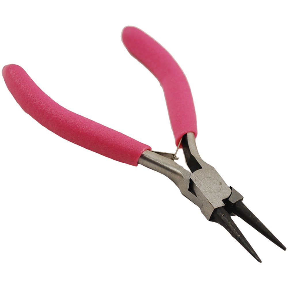 Long Round Nose Pliers with Soft Grip Handle