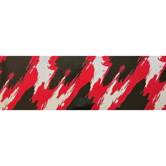 New Camo Gloss Camouflage Car Vinyl Film Wrap Decal Sticker Waterproof Air Bubble Free DIY (12"X60" (1FT X 5FT), Red, Black, White)
