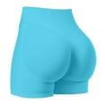 thumbnail image 5 of vigerkar Workout Impact Yoga Shorts for Women Scrunch Lifting Gym Seamless Booty Biker Shorts Sky Blue, XL, 5 of 5