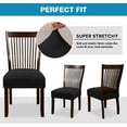 thumbnail image 4 of 2PCS Waterproof PU-Leather Chair Seat Covers with Fixing Buckle, Stretch Dining Chair Elastic Furniture Slipcover, Non Slip Outdoor Garden Hotel Seat Cushion Covers for Kids Aldult, 4 of 6