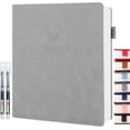 thumbnail image 1 of shiyou-Graph Paper Notebook (Grey) - 360 Pages 100 GSM Thick Graphing Paper - A4 Grid Notebook Quad Ruled - Hardcover Leather Journal Campus Notebook for School, Math, Composition, 1 of 4