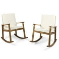 thumbnail image 2 of Noble House Candel Outdoor Wood Rocking Chair Cushion Teak/Cream (Set of 2), 2 of 21