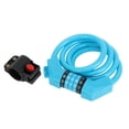 thumbnail image 1 of Cerradura de cable en espiral de candado para bicicleta de Unique Bargains, pesada, reiniciable, de 5 dígitos, 130 cm, azul, 1 juego, 1 of 6