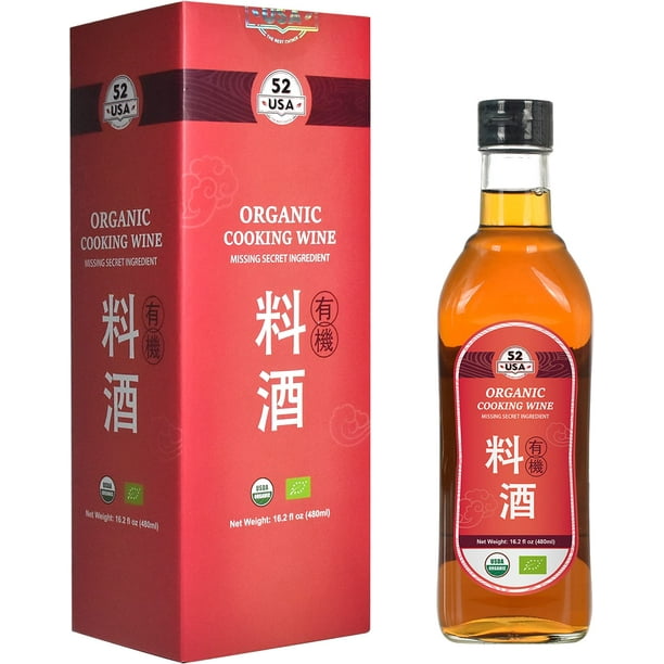 52USA Organic Shaoxing Rice Cooking Wine, Chinese Red Cooking Wine