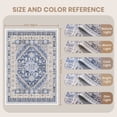 thumbnail image 3 of Roxstand 9x12 Area Rugs for Living Room, Vintage Large Area Rug, Non-Slip Backing Washable Rug, Stain Resistant Home Decor Rug (9'x12', Blue), 3 of 11