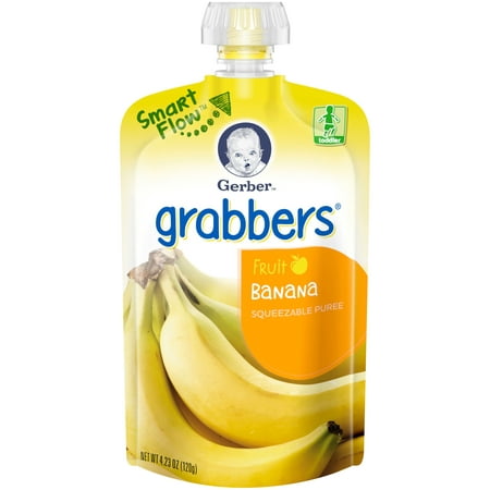 UPC 015000046484 product image for Gerber Graduates Grabbers Squeezable Fruit Banana Baby Food, 4.23 oz, (Pack of 1 | upcitemdb.com