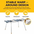 thumbnail image 4 of Fall Blue Pumpkins Table Cloths for 8 Foot Rectangle Tables, Thanksgiving Autumn Watercolor Leaf Patio Waterproof Elastic Fitted Tablecloths, Washable Rectangular Table Cover for Camping, 4 of 8