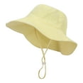 thumbnail image 2 of Huowey Boys Kids Sun Hats Swim Beach Pool Hat Kids Upf 50+ Wide Brim Chin Strap Summer Play Adjustable Outdoor Sun Caps,Yellow,Xs, 2 of 4