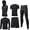 SLEEVELESS BLACK, variant on BUYJYA 5Pcs Men's Workout Set Gym Clothing Compression Leggings Shorts Shirt Long Sleeve Top for Running