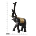 thumbnail image 3 of AeraVida Joyous Elephant Carved Rain Tree Wooden Wine Bottle Holder (Thailand), 3 of 6