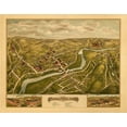 thumbnail image 2 of Bailey 14x12 Gold Ornate Wood Framed with Double Matting Museum Art Print Titled - Naugatuck Connecticut - Bailey 1877, 2 of 4
