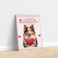 thumbnail image 3 of Happy Valentine's Day Shetland Sheepdog Brings Love Heart Vertical Matte Canvas Poster Sheltie Dog Lover Gifts Wall Art Home Decor - 02028, 3 of 5