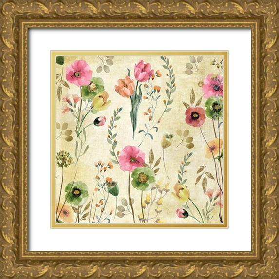Sophie 6 26x26 Gold Ornate Wood Framed with Double Matting Museum Art Print Titled - Faerie Garden