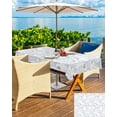 thumbnail image 5 of Fsddascl Blue Coral Coastal Outdoor Tablecloth - 52x70 Inch Rectangle Dining Table Cover, Vintage Starfish Conch Nautical Waterproof Outdoor Table Cloth with Umbrella Hole & Zipper for Picnic/Patio, 5 of 7