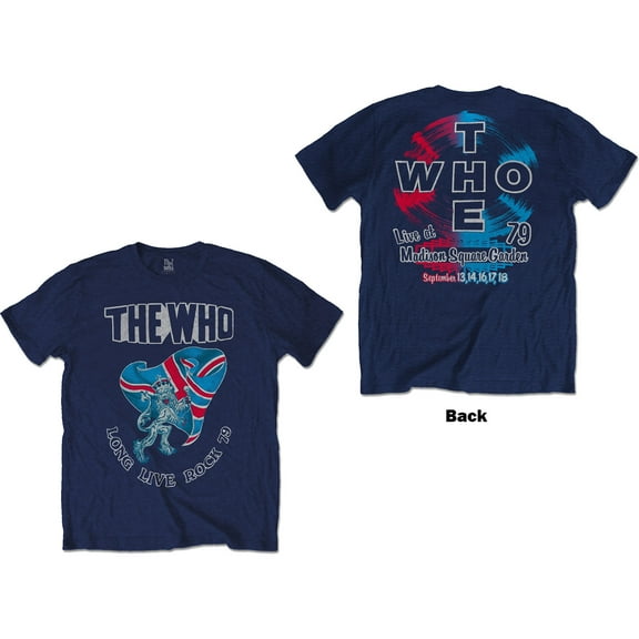 The Who Unisex T-Shirt Long Live Rock '79 (Back Print) (Small)