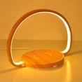 thumbnail image 4 of Lámpara De Mesa, Lámparas De Noche Led Con Cargador Inalámbrico De 10 W Lámpara Táctil Puerto USB Luz Nocturna Con Atenuación Continua Reloj Digital Protección Ocular Lámpara De Lectura Para, 4 of 5