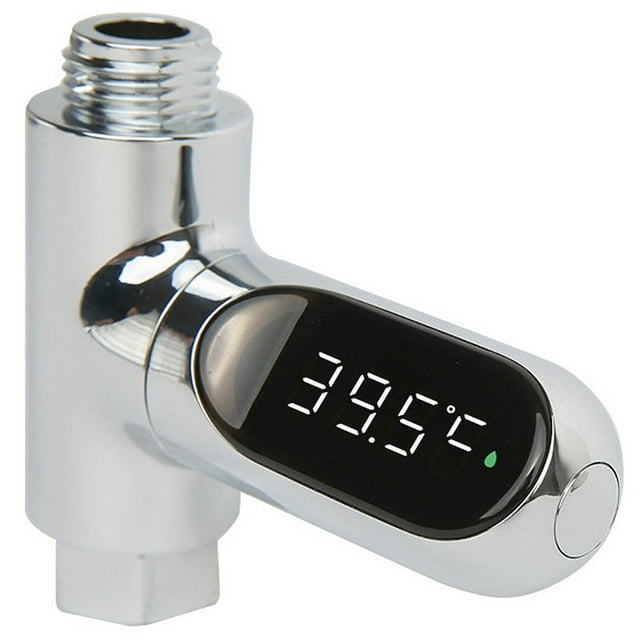 Binwennn Outdoor Kitchen Faucet Brass Home LED Digital Shower Faucets Water Bathing Temperature Meter Electricity Hot Tub Water Temperature